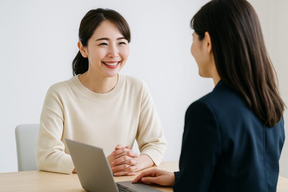 相談する看護師