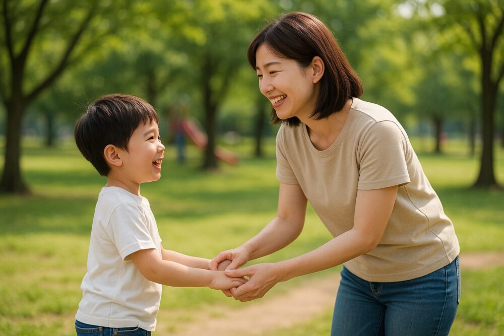 ママ看護師と男の子